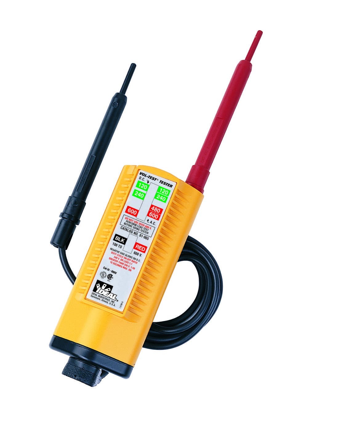 61-065 Low Impedance Voltage Tester, 600 V AC/DC Max Measurable, 600 V AC/DC Max Working