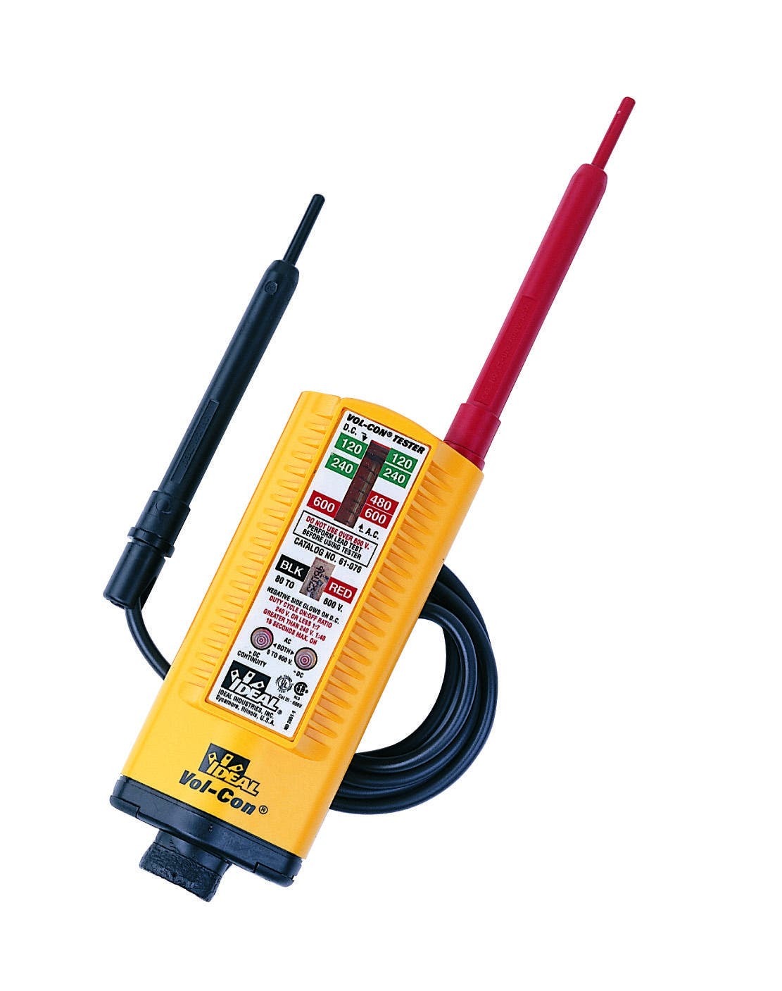 61-076 Vol-Con Non CE Voltage/Continuity Tester, LED/Neon Display