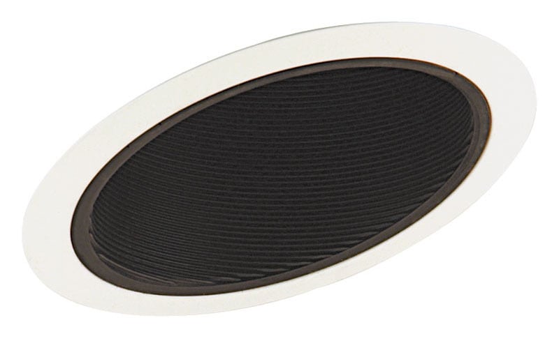 614 BWH Downlight Standard Sloped Baffle Trim, 7-5/16 in ID x 7-3/4 in OD, Halogen Lamp, For Use With IC926, TC926, TC926R, ICPL926, ICPL926R, IC926LED9G4, IC926LED14G4 Series Housing