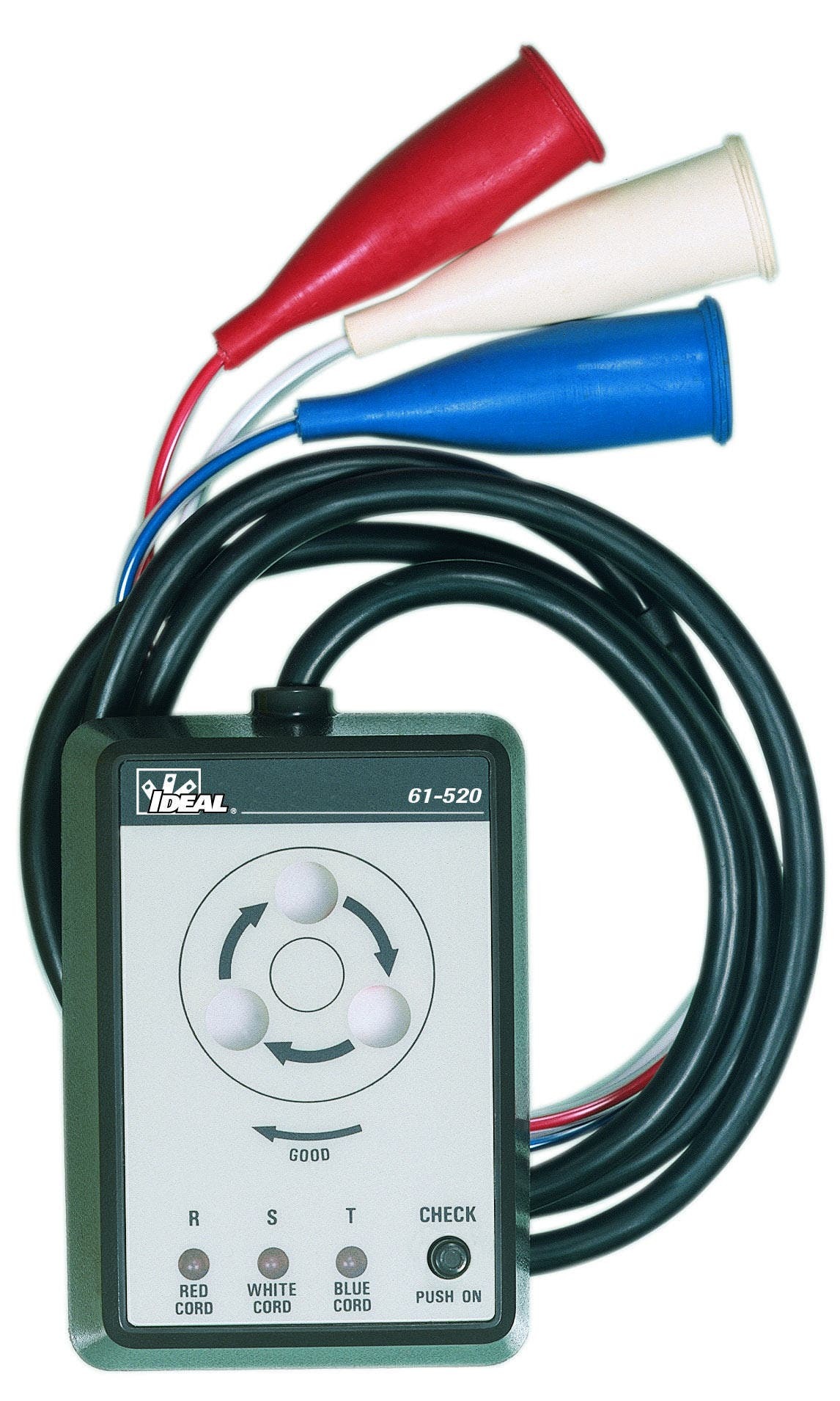 61-520 3-Phase Motor Rotation Tester, 600 V AC, LED Display