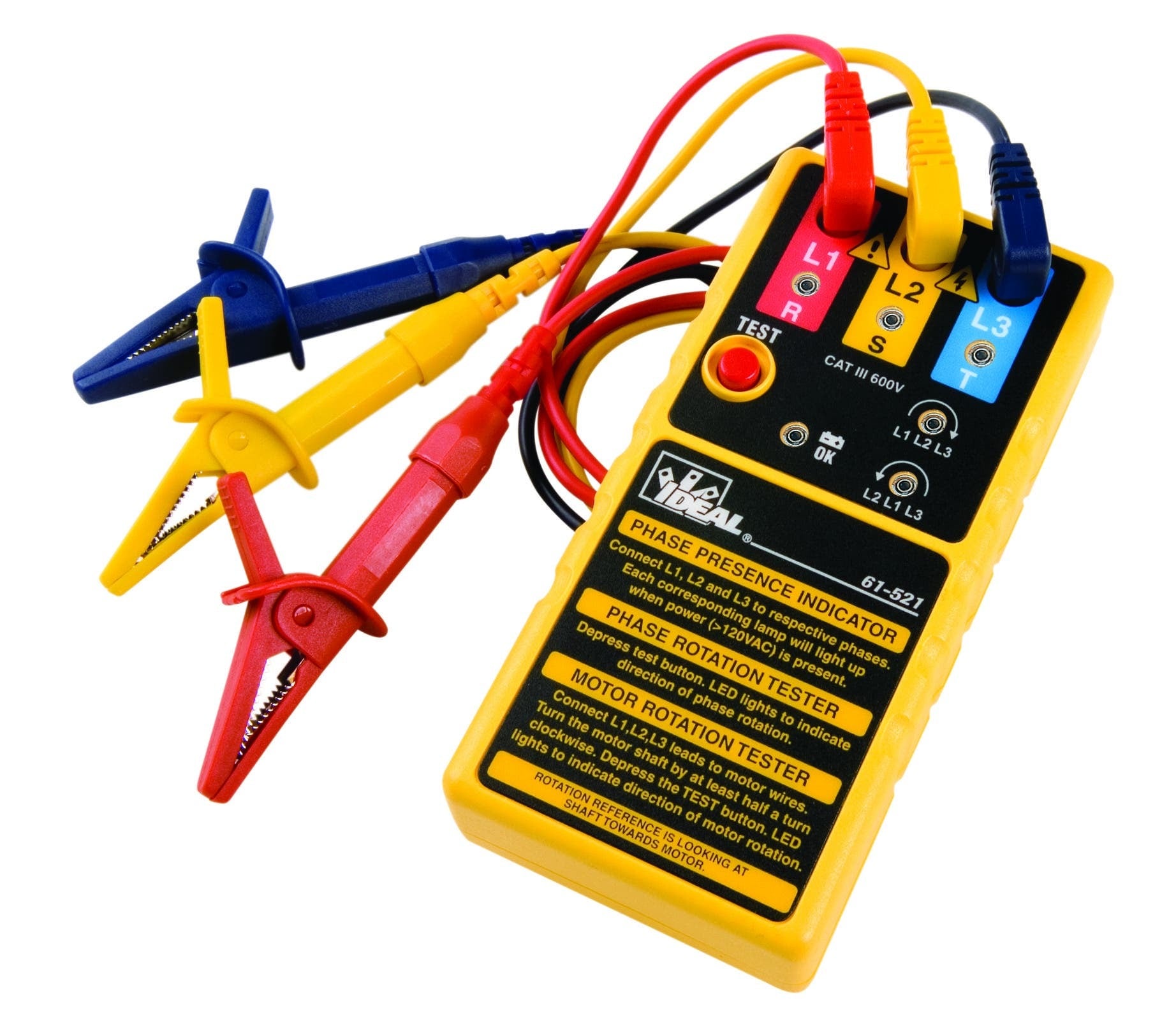 61-521 3-Phase Motor Rotation Tester