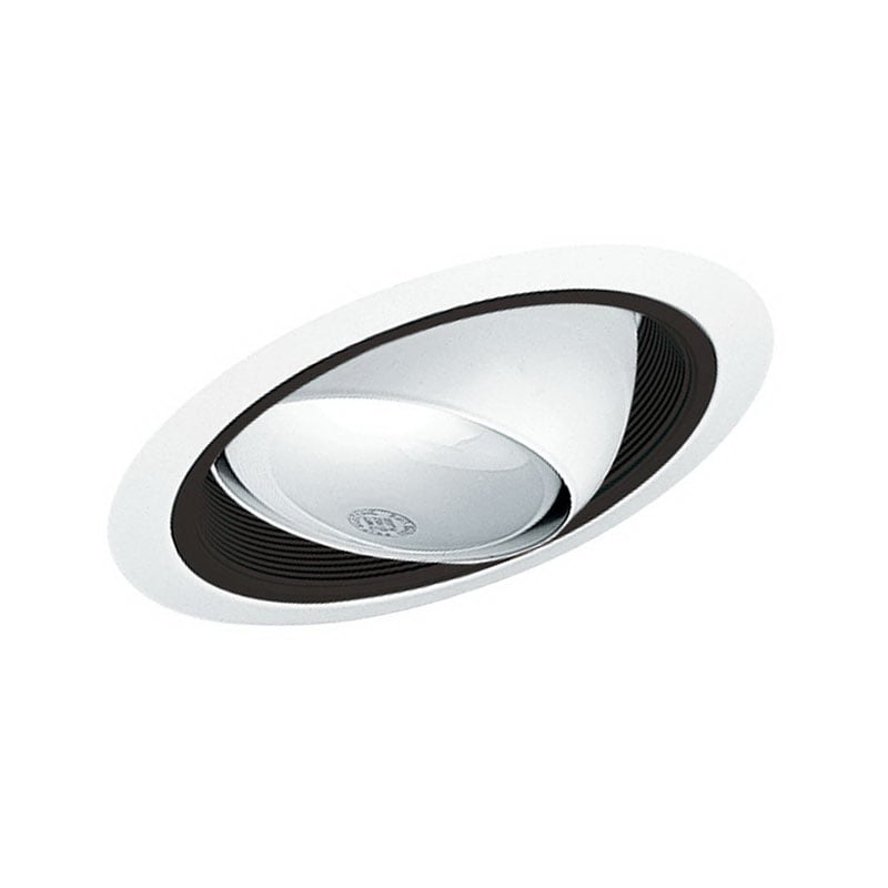619 BWH Adjustable Standard Sloped Baffle Trim, 7-5/8 in OD, Incandescent Lamp, For Use With IC926, TC926, TC926R Series Housing