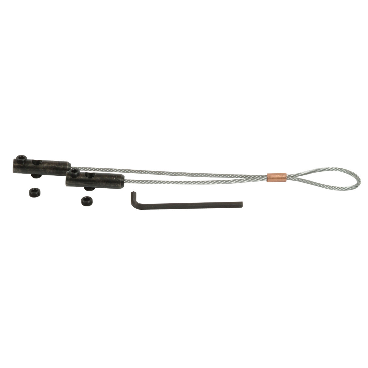 624L Long Set Screw Clamp Cable Pulling Grip, 3/8 in, 3250 lb, Galvanized Steel