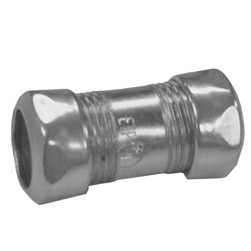6250S 6000S Compression Coupling, 2-1/2 in, For Use With EMT Conduit, Steel, Zinc Plated