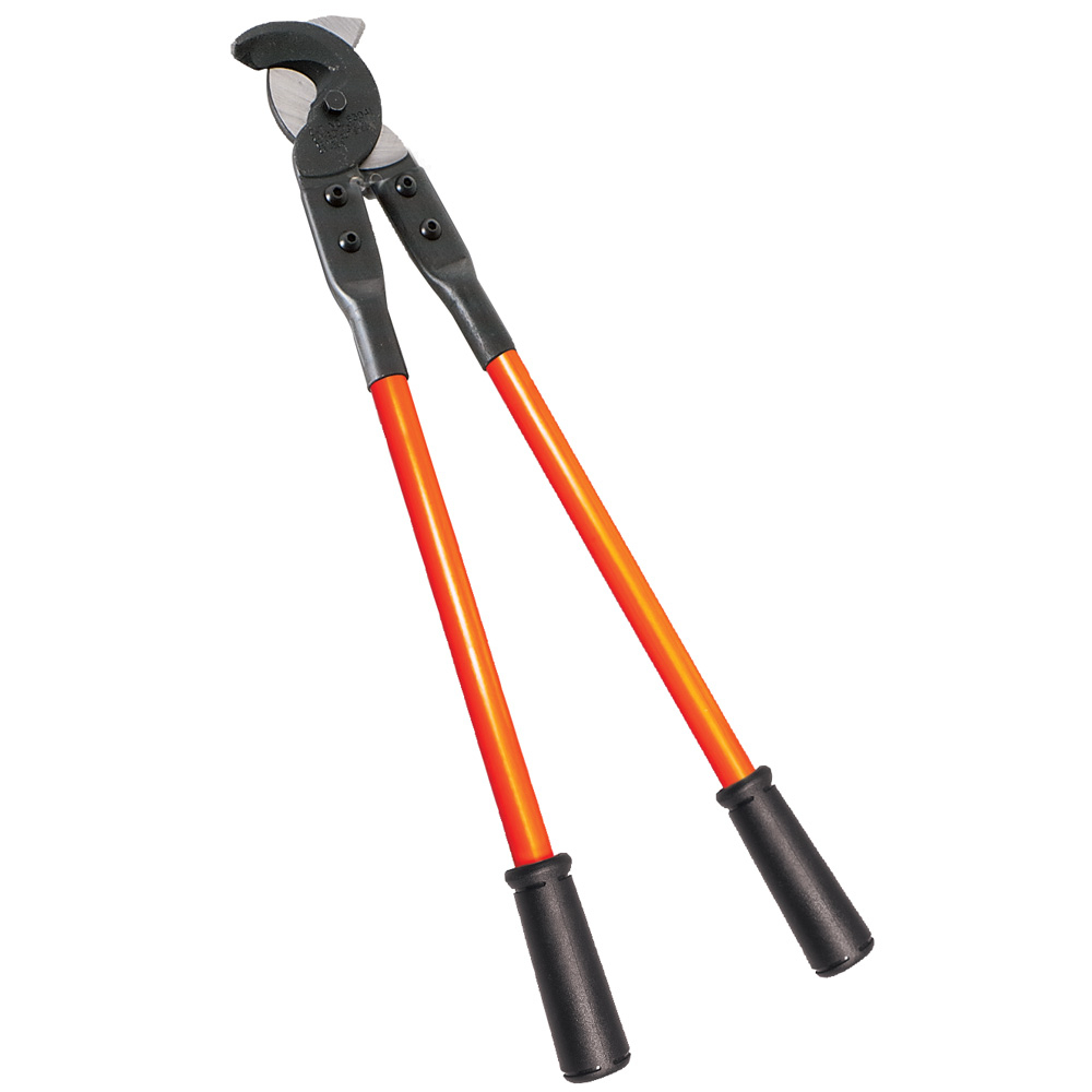 63041 Standard Cable Cutter, 1-3/8 in Cable/Wire, 25 in OAL, For Wire THK 500 kcmil Copper/750 kcmil Aluminum, Forged Steel Jaw