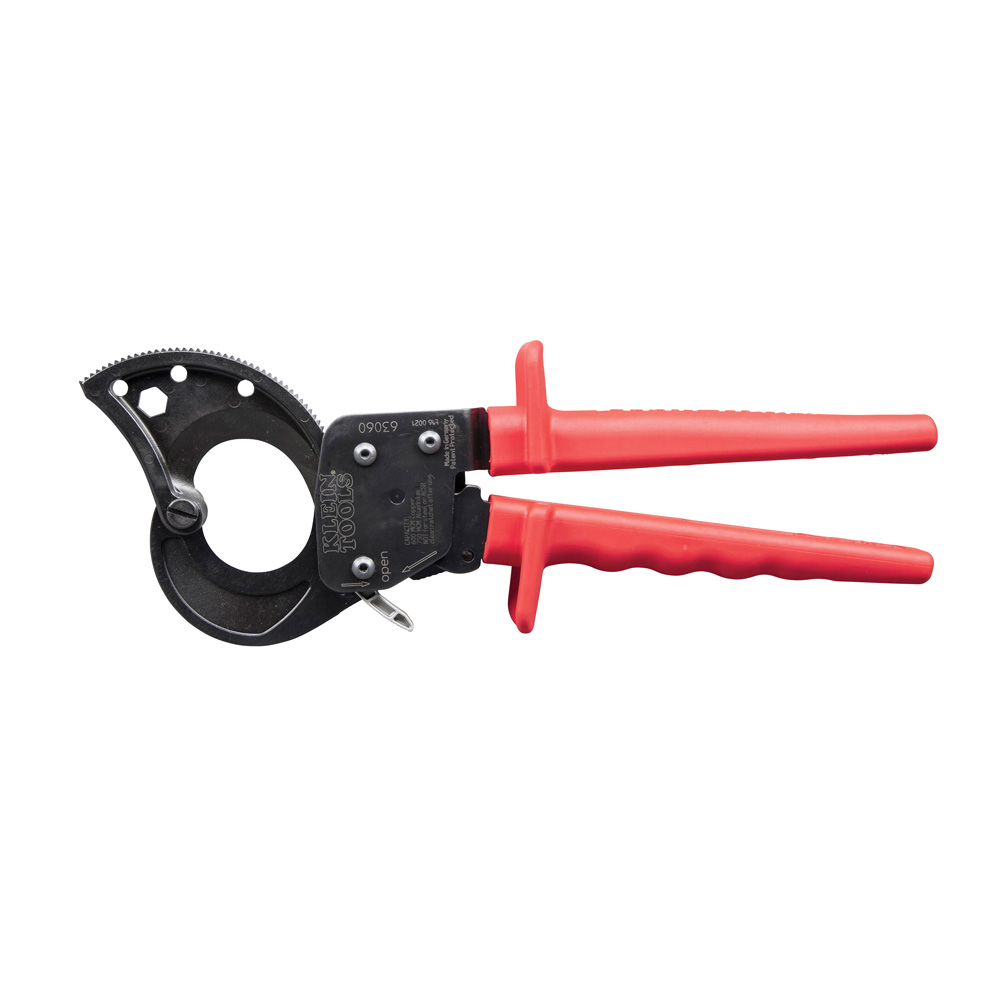 63060 Ratcheting Cable Cutter, 400 kcmil, 600 kcmil, 1-1/8 in Cable/Wire, 10-1/4 in OAL, Hardened Steel Jaw