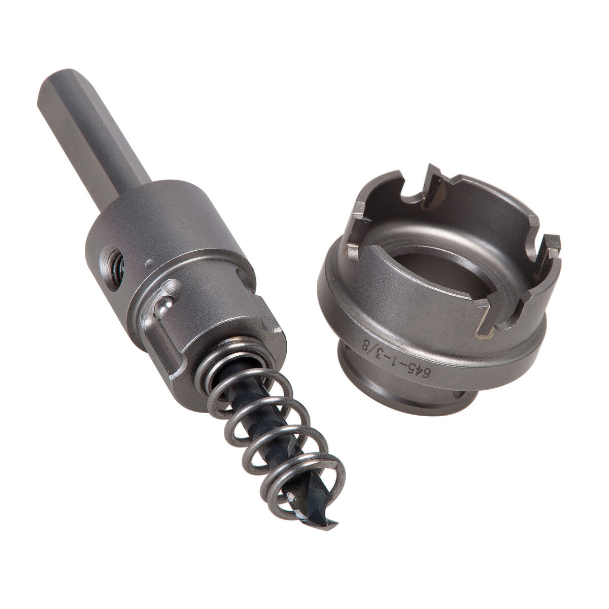 645-11/16 Quick-Change Hole Cutter, 11/16 in Dia, 8 ga D Cutting, Tungsten Carbide Tip Cutting Edge