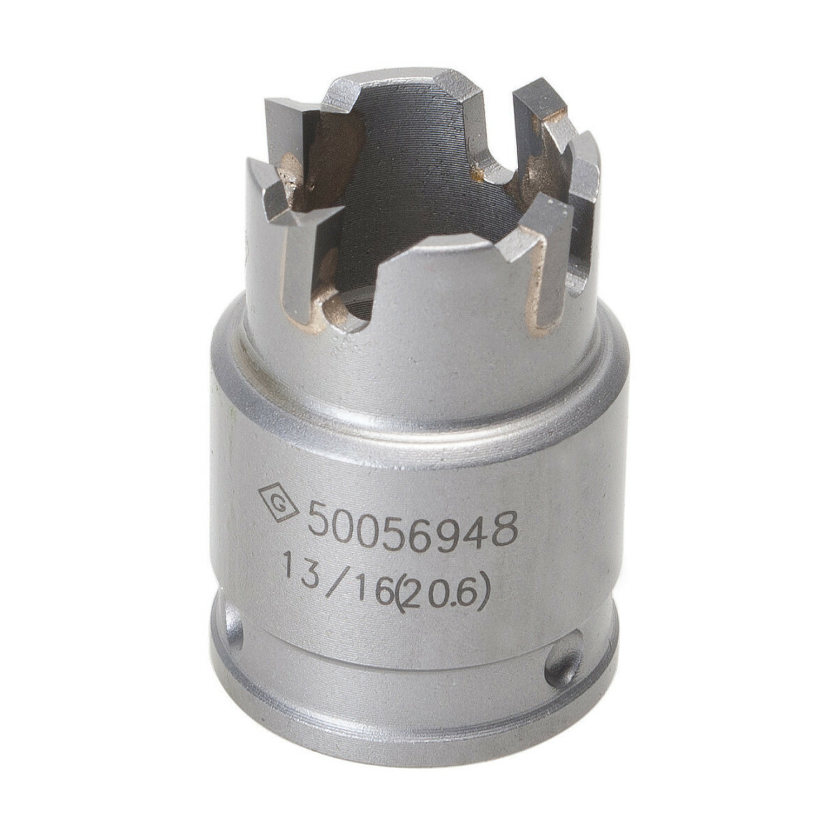 645-13/16 Quick-Change Hole Cutter, 13/16 in Dia, 8 ga D Cutting, Tungsten Carbide Tip Cutting Edge