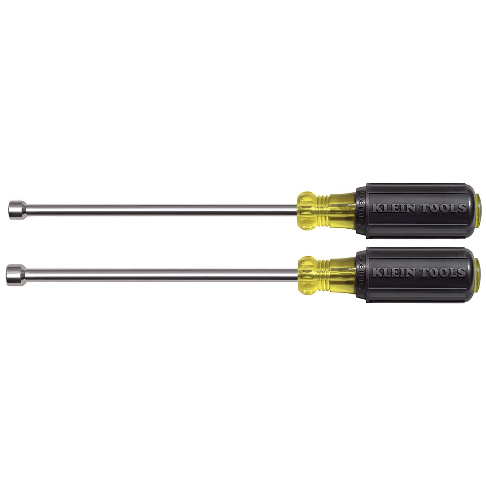 646M Magnetic Nutdriver Set, 1/4 to 5/16 in, 2 Pieces, 9-3/4 in OAL, Cushion Grip Handle, Steel