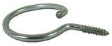 1-1/2" Diameter Bridle Ring for Wood, 1/4" Lag Thread, Zinc Plated