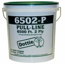 6502P 2-Ply Dispensing Pull Line, 200 lb Tensile Strength, 6500 ft L, Polyester, For Use With Power Fishing System
