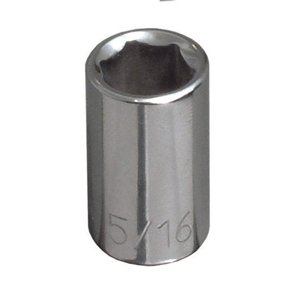 65606 Socket, 1/4 in Hex Drive, 3/8 in Standard Socket, 6 Points
