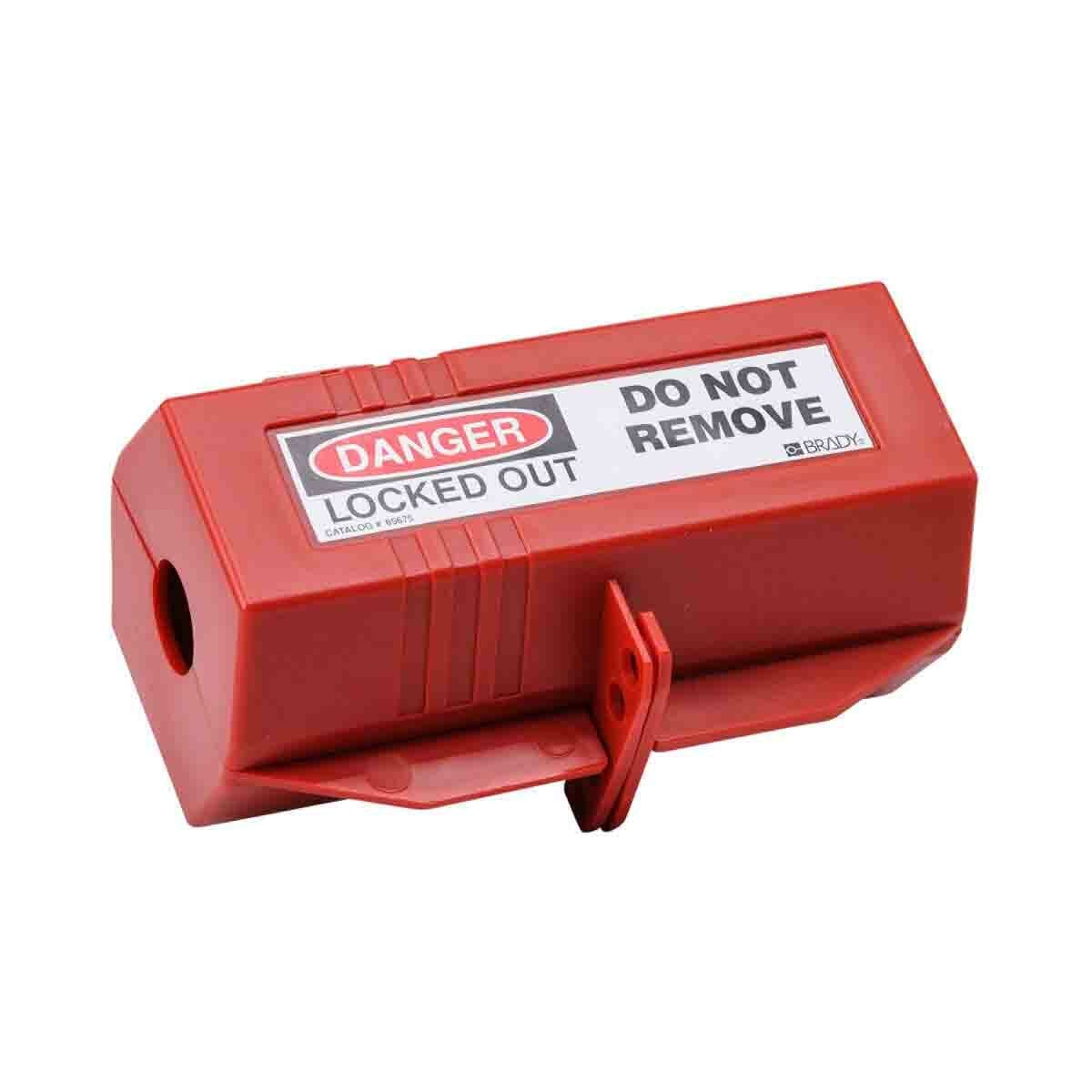 65675 Electrical Risk Large Plug Lockout Device, For Use With Up to 1 in Dia Cord and 2-1/2 in L Plug, 4 Padlocks, 0.36 in Dia Max Padlock Shackle, LOTO-29 Polypropylene, Red