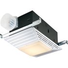 Broan Heater/Fan/Light 50 CFM Ventilation Fan with White Plastic Grille, 2.5 Sones