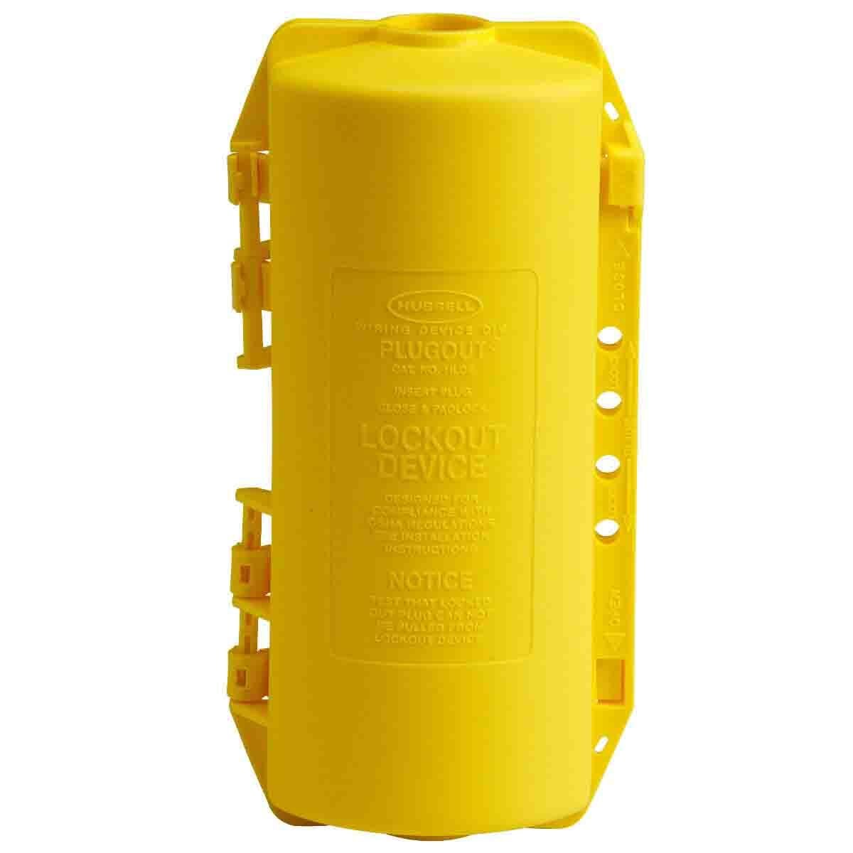 65968 Large Electrical Plug Lockout, For Use With Hubbell Plugs, 1 Padlocks, 9/16 in Dia Max Padlock Shackle, LOTO-62 Polypropylene, Yellow