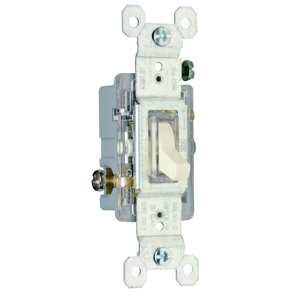 660LASLG 15 Amp, 120V Trademaster Single-Pole/Illuminated Toggle Switch, Light Almond