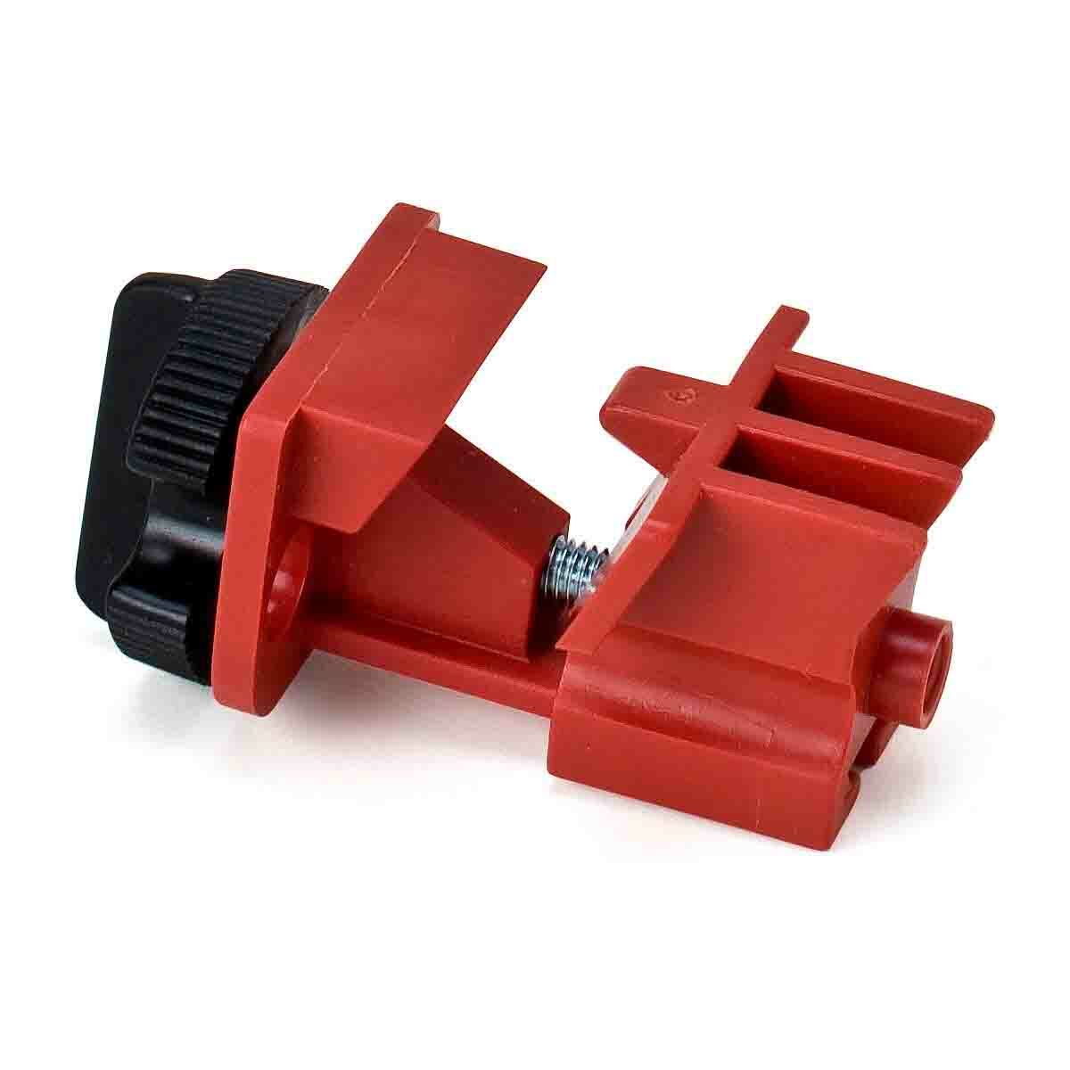 66321 Electrical Risk Multi-Pole Universal Circuit Breaker Switch Lockout Device With Tie-Bar, For Use With 2/3-Pole Circuit Breaker, 1 Padlocks, 0.282 in Dia Max Padlock Shackle, Nylon/LOTO-39 Polypropylene, Red