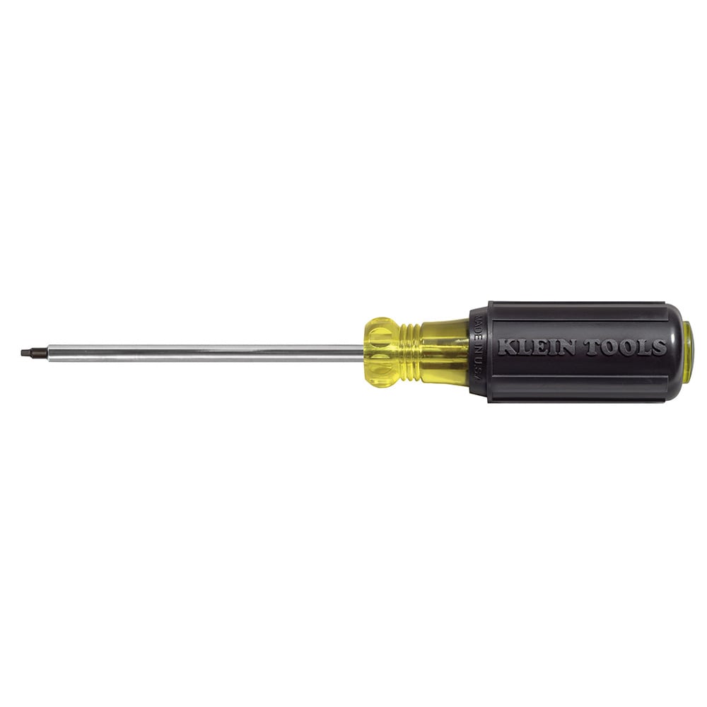 667 Cushion-Grip Screwdriver, #3 Square Point, Steel Shank, 12-1/4 in OAL, Acetate Handle, Polished Chrome, ANSI/ASME Specified