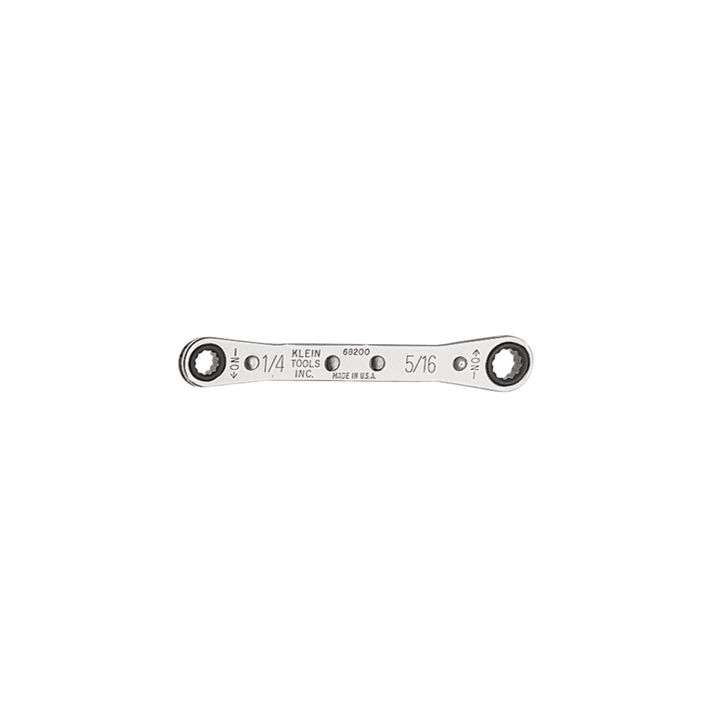 68200 Box Wrench, 1/4 x 5/16 in Wrench, 12 Points, 25 deg Offset, 4-3/8 in OAL, Polished Chrome