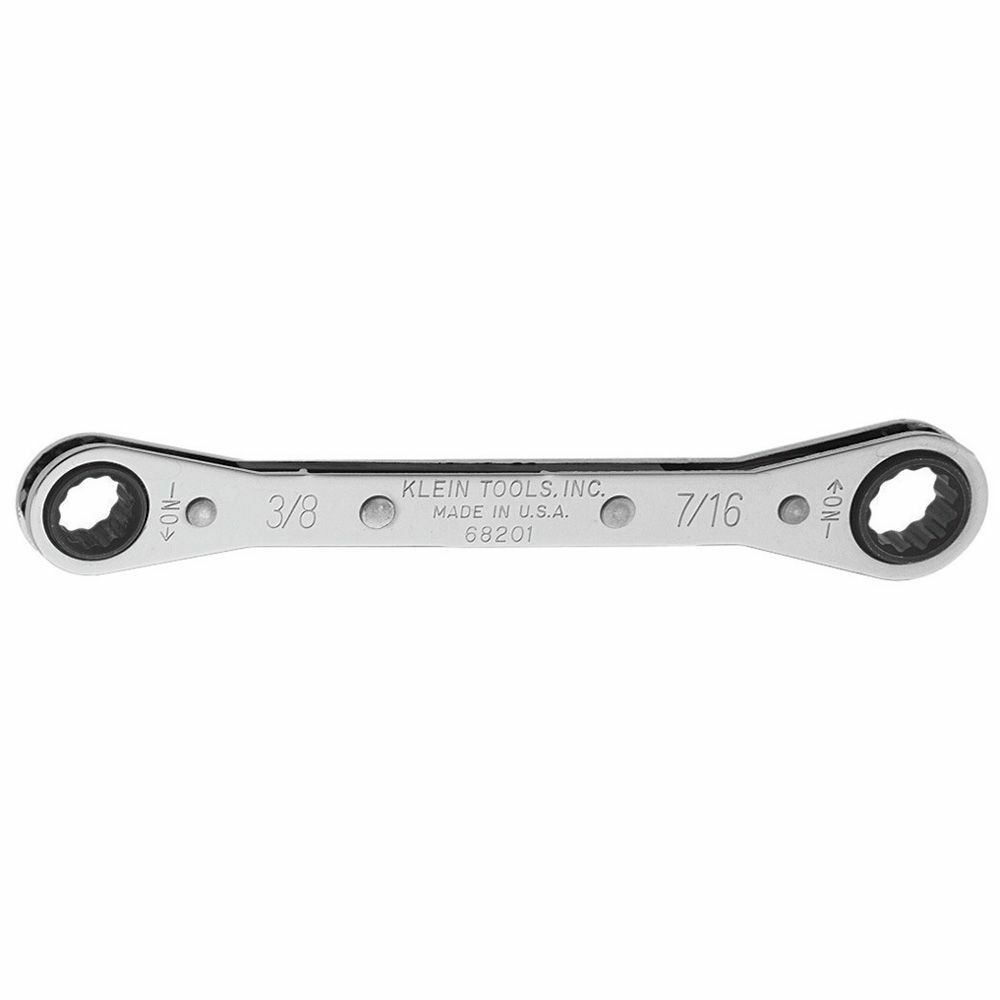 68201 Box Wrench, 3/8 x 7/16 in Wrench, 12 Points, 25 deg Offset, 5-1/2 in OAL, Polished Chrome