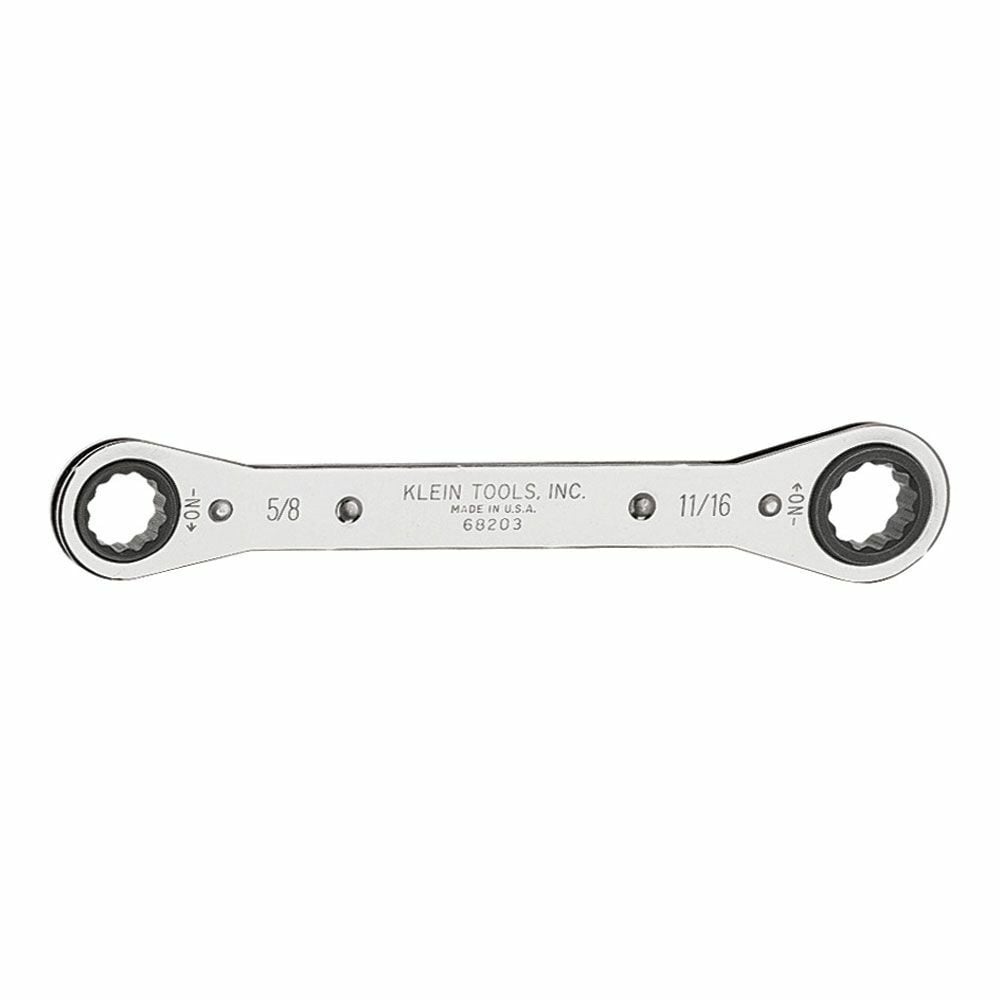 68203 Standard Box Wrench, 5/8 x 11/16 in Wrench, 12 Points, 25 deg Offset, 8-1/4 in OAL, Steel, Polished Chrome
