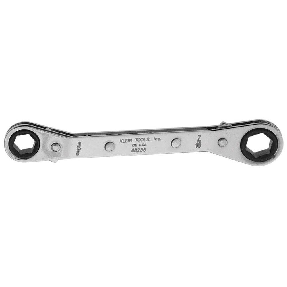 68236 Box Wrench, 3/8 x 7/16 in Wrench, 6 Points, 25 deg Offset, 5-1/2 in OAL, Steel, Polished Chrome