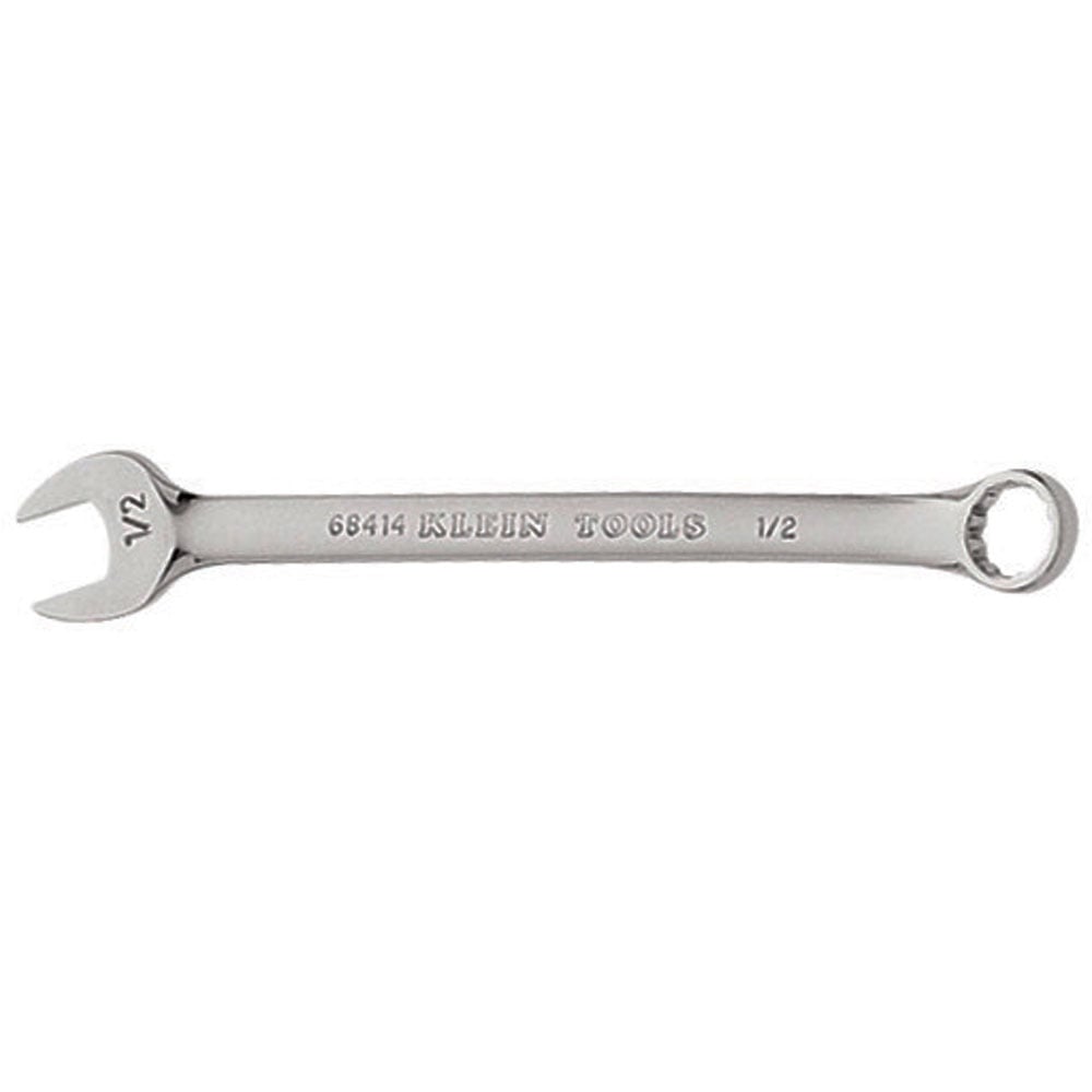 68414 Combination Wrench, 1/2 in Wrench, 12 Points, 15 deg Offset, 7-1/8 in OAL, Forged Alloy Steel, Polished Chrome/Nickel Plated