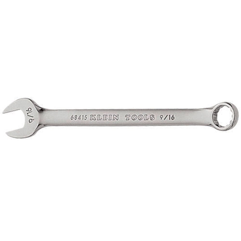 68415 Combination Wrench, 9/16 in Wrench, 12 Points, 15 deg Offset, 7-1/2 in OAL, Forged Alloy Steel, Polished Chrome/Nickel Plated