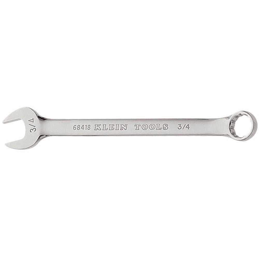 68418 Combination Wrench, 3/4 in Wrench, 12 Points, 15 deg Offset, 9-7/8 in OAL, Forged Alloy Steel, Polished Chrome/Nickel Plated