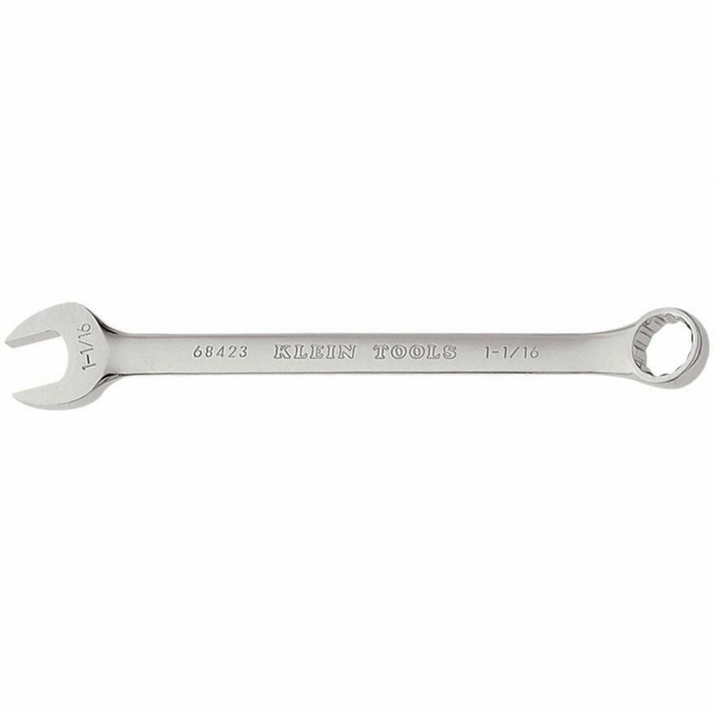 68423 Combination Wrench, 1-1/16 in Wrench, 12 Points, 15 deg Offset, 14-1/4 in OAL, Forged Alloy Steel, Polished Chrome/Nickel Plated