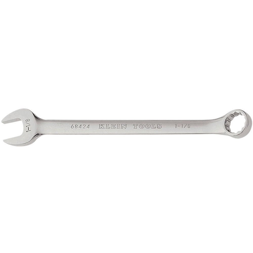 68424 Combination Wrench, 1-1/8 in Wrench, 12 Points, 15 deg Offset, 15-1/2 in OAL, Forged Alloy Steel, Polished Chrome/Nickel Plated
