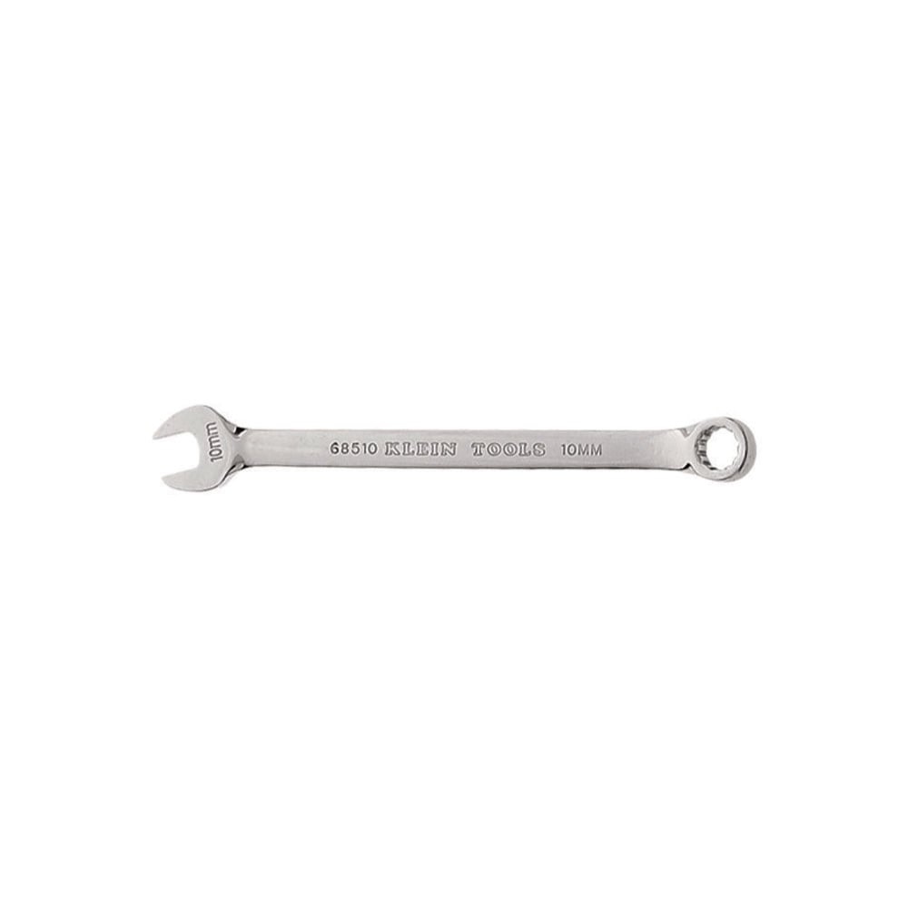 68510 Combination Wrench, 10 mm Wrench, 12 Points, 15 deg Offset, 6-1/2 in OAL, Forged Alloy Steel, Polished Chrome/Nickel Plated