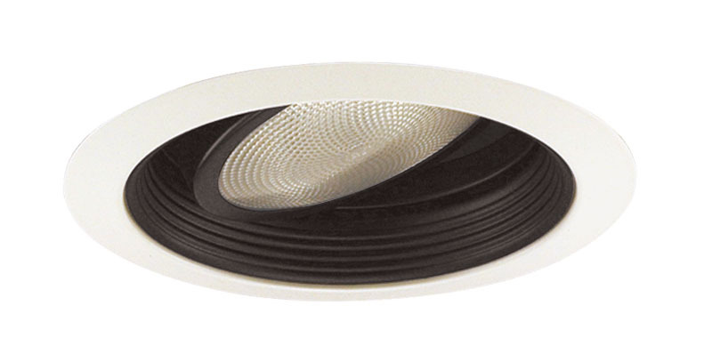 688 WWH Adjustable Baffle Trim, 6-1/4 in OD, Halogen Lamp, For Use With IC20, IC20W, IC20S, IC20R, TC20, TC20S, TC20R, IC25, IC25W, IC25S, IC25R Series Housing