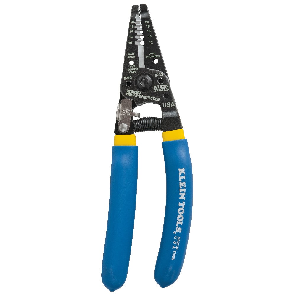 11055 Kurve Insulated Wire Stripper/Cutter, 18 to 10 AWG Solid, 20 to 12 AWG Stranded Cable/Wire, #6-32 Screw Shearing