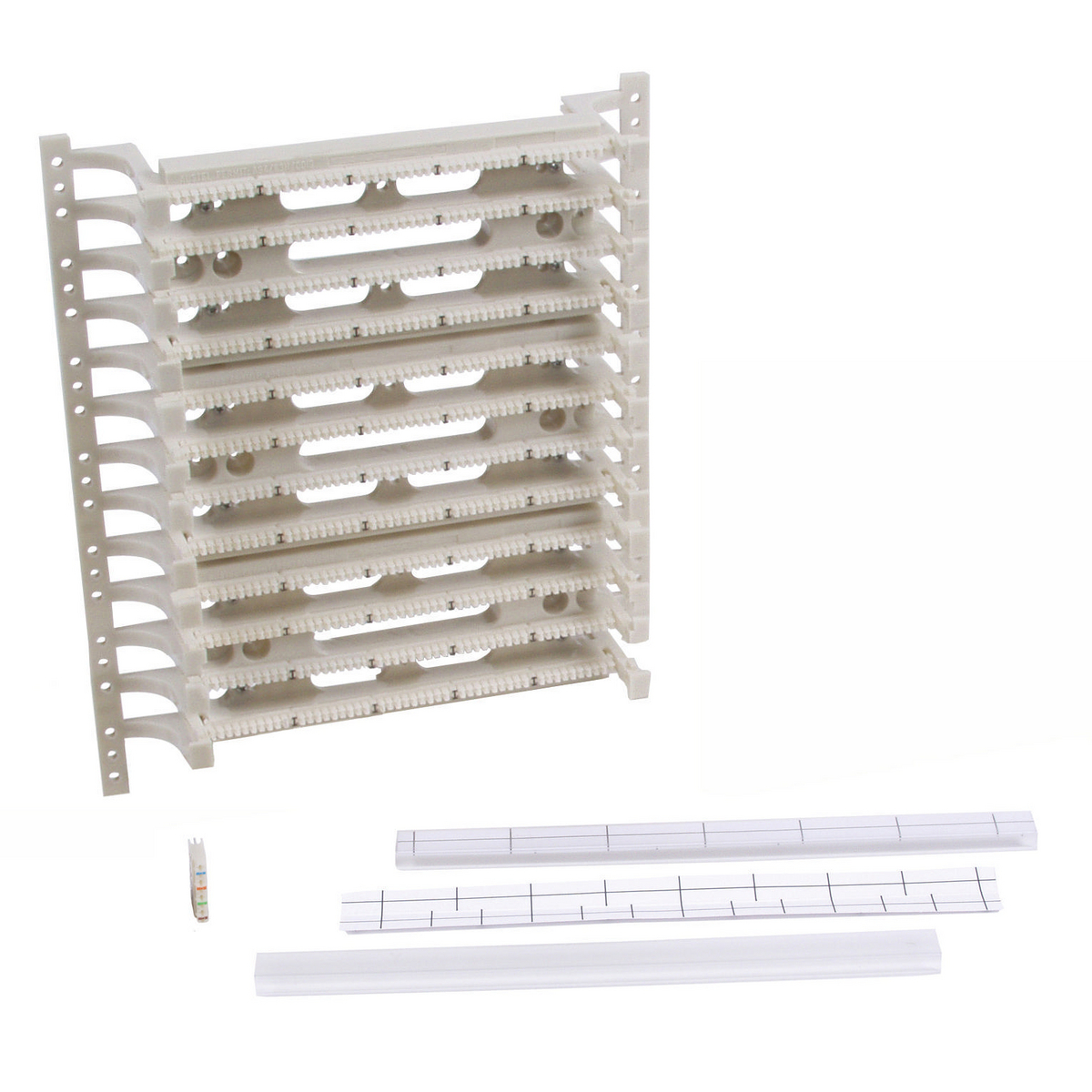 110BLK300FTK4 Field Termination Kit With Legs, 110 Style Block, 300 Pair Count, Cat 5e, White