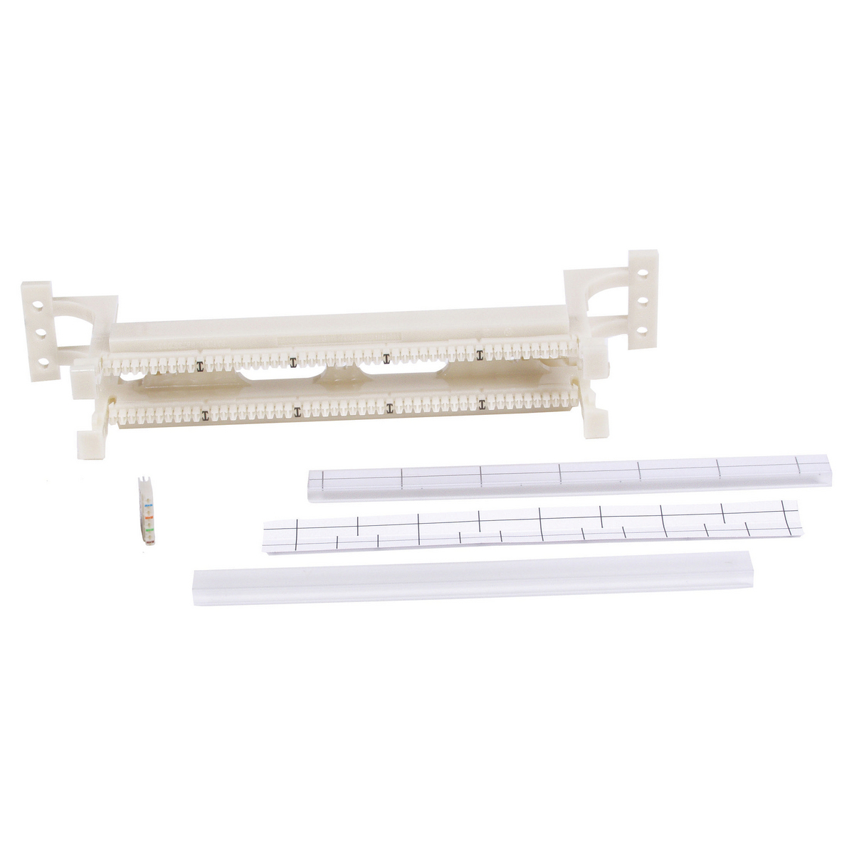 110BLK50FTK4 Field Termination Kit, 110 Style Block, 26 to 22 AWG Wire Gauge, 50 Pair Count, Cat 5e, White