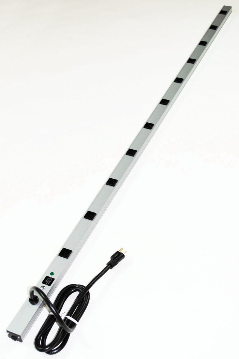 CabinetMate; Plug-In Center Unit Surge Protected Outlet Strip; 6 ft, 11 Outlets, 20 Amp, 36 Kilo-Amp, 120 Volt