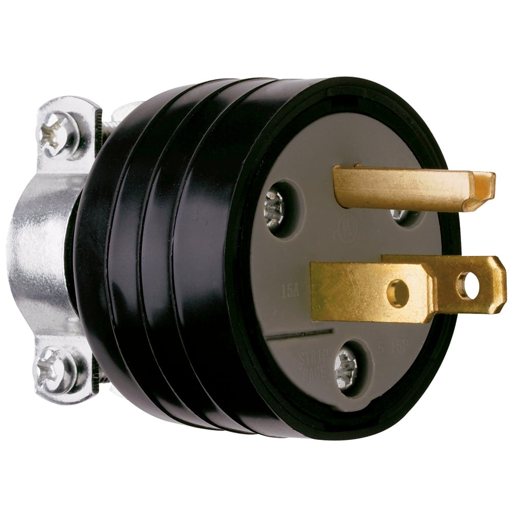 111GMC Plug and Connector, 2 Pole, 15 Amp, 125 V