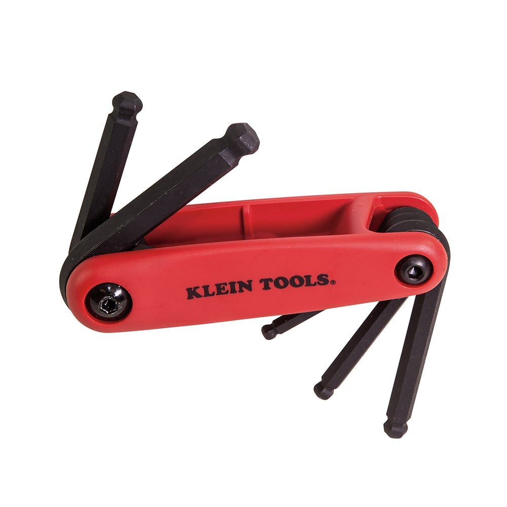 70572 Grip-It Hex Key Set, 5 Pieces, 5 to 10 mm Hex, Foldable Handle, Alloy Steel/Nylon, Satin