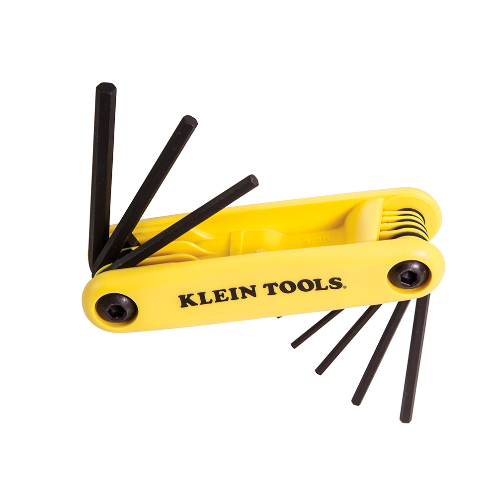 70575 Grip-It Hex Key Set, 9 Pieces, 3/64 to 3/16 in Hex, Foldable Handle, Alloy Steel