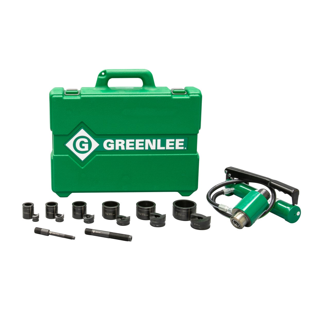 7306SB Slug-Buster Hydraulic Kit Punch Driver Kit With Hand Pump, For Conduit/Pipe Dia: 1/2 in, 12 ga THK Max Stainless Steel, 10 ga THK Max Mild Steel