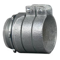 Flexible Metal Conduit Straight Connector, 3 inch, Malleable Iron, Zinc Electroplated