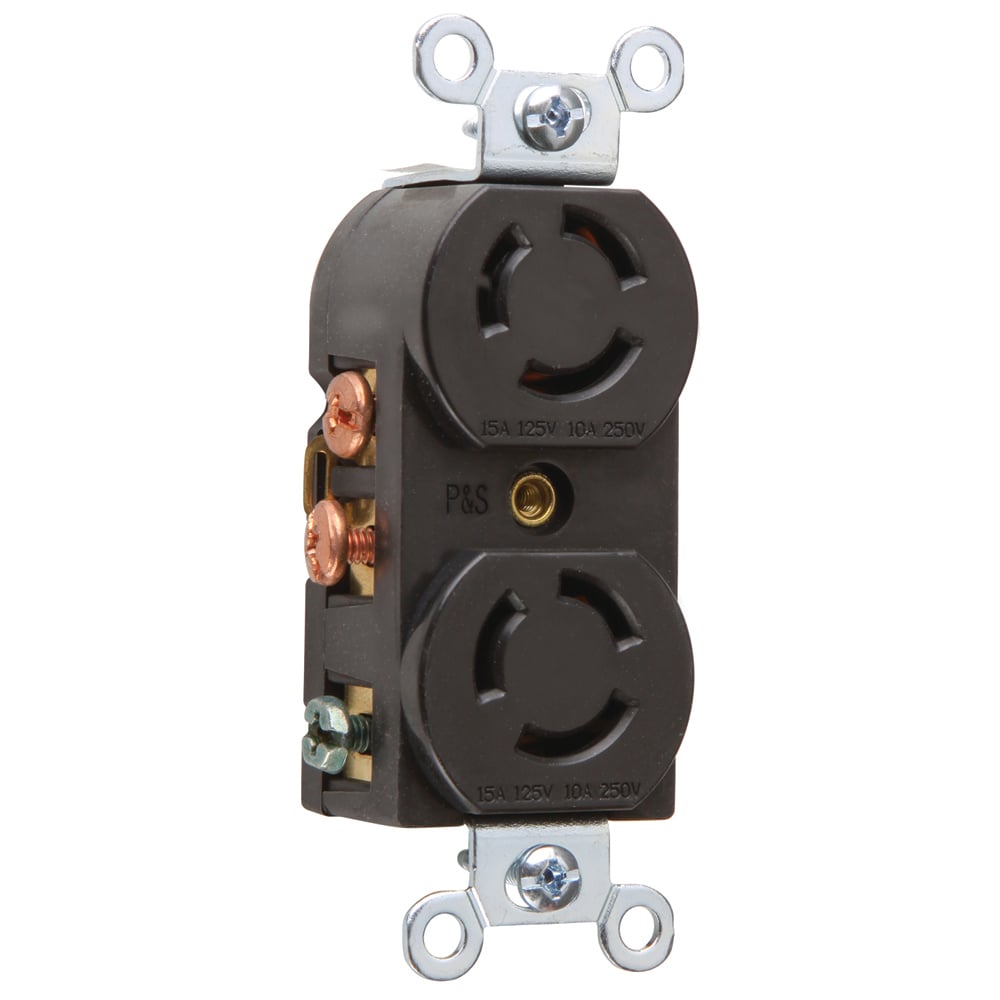 7580G Non-NEMA 3 Wire Duplex Receptacle, Grounding