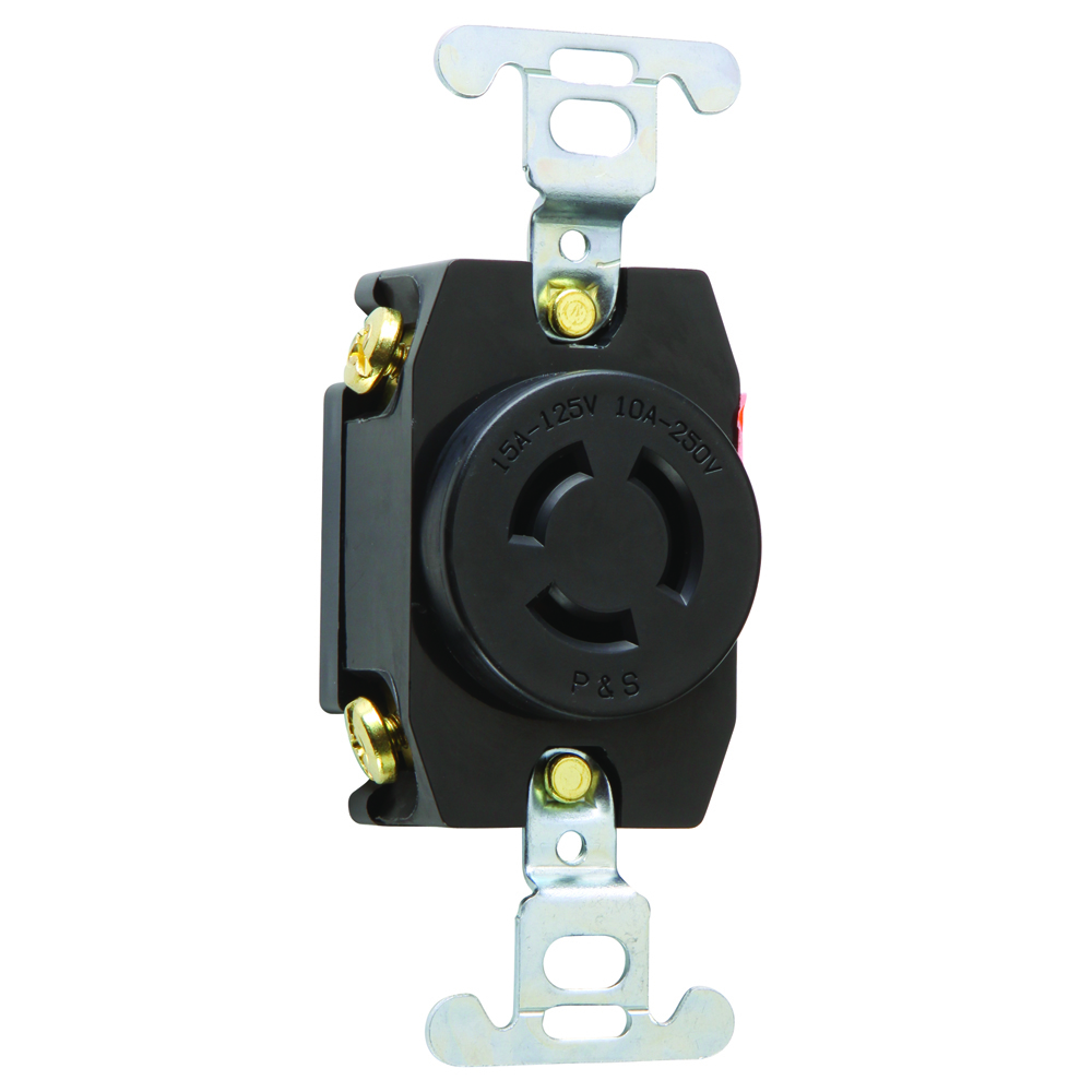 7582 Receptacle Single 15 Amp 125V 10A 250V Turnlok Registered