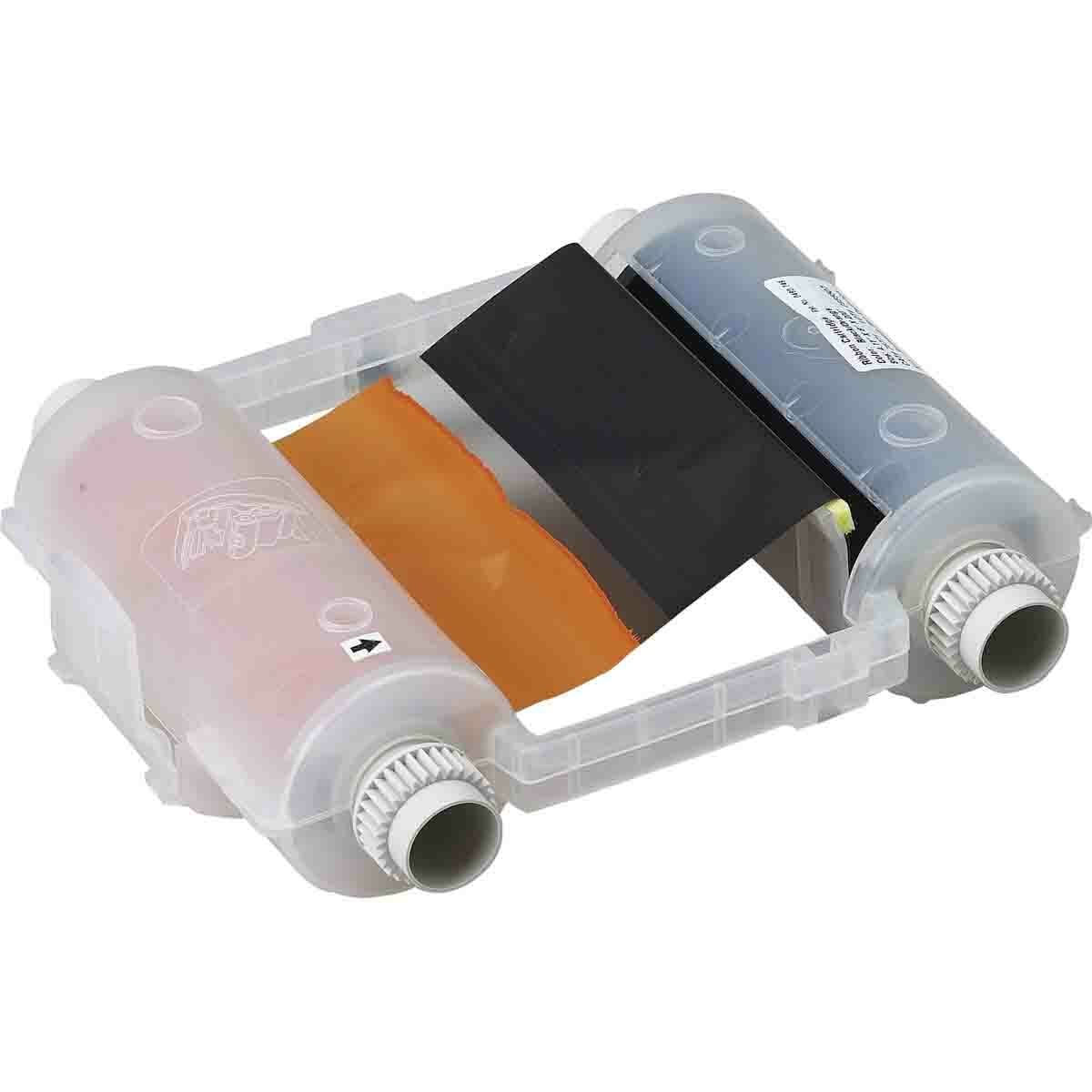 76771 R10000 2-Color Industrial Grade Printer Ribbon, 200 ft L x 4.11 in W, Resin, Black/Orange