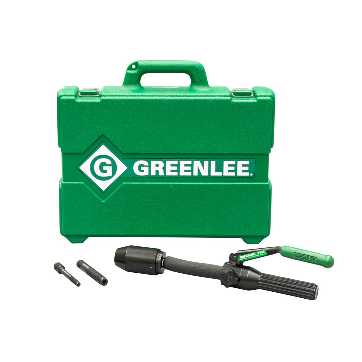 7704SB Hydraulic Knockout Driver Kit, For Conduit/Pipe Dia: 0.89 to 2.42 in, 12 ga THK Max Stainless Steel, 10 ga THK Max Mild Steel, 7/16 in, 3/4 in Dia Stud