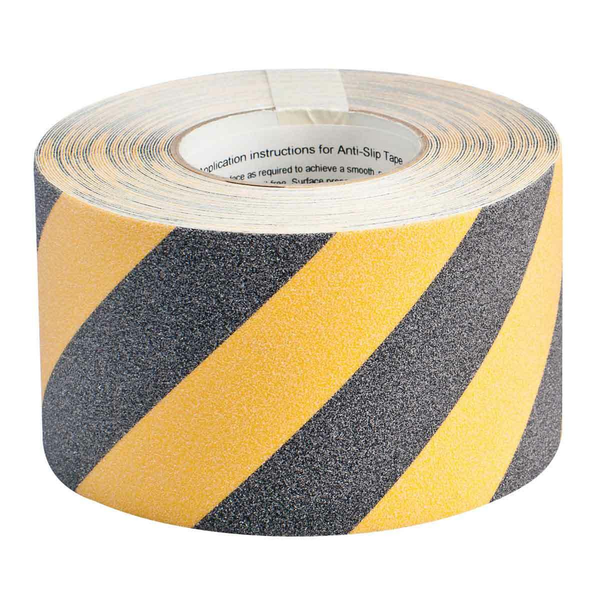 78149 Blank Laminated Non-Reflective Anti-Skid Tape, 60 ft L x 4 in W x 0.026 in THK, B-916 Polyester, Stripes Surface Pattern, Gritted Surface