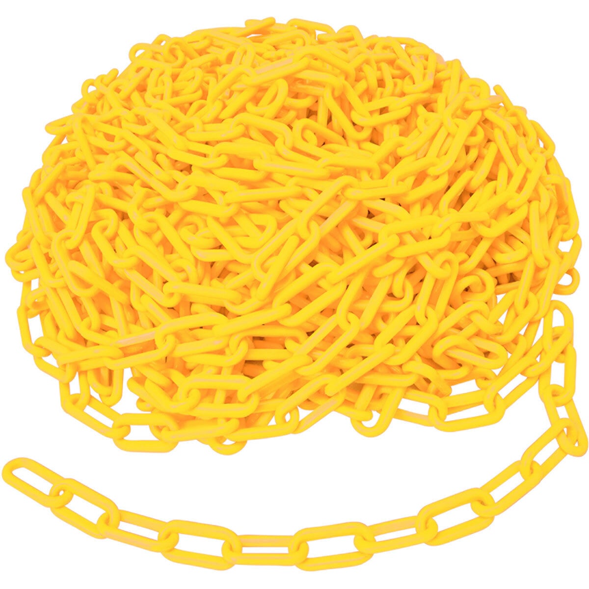 78238 Warning Chain, 2 in, 100 ft L, Yellow, Polyethylene