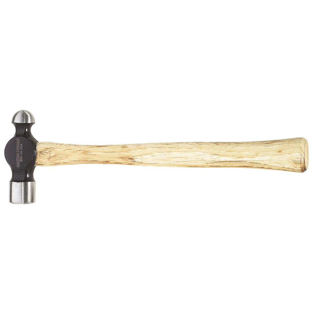 803-24 Ball Peen Hammer, 15 in OAL, 24 oz High Carbon Steel Head, Hickory Wood Handle