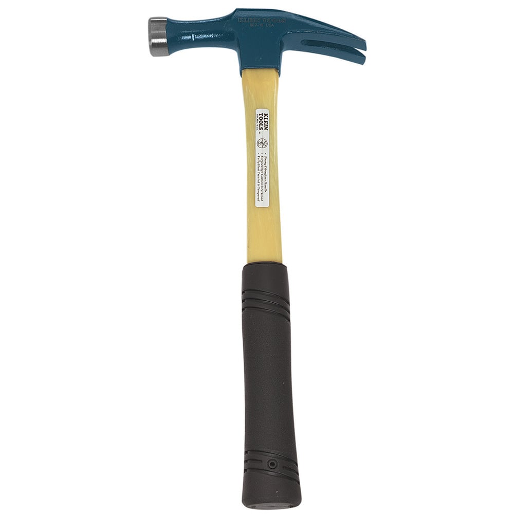 807-18 Electricians Claw Hammer, 15 in OAL, Narrow/Striking Face, 18 oz Fiberglass Head, Straight Claw, Fiberglass Handle